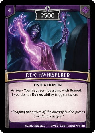 Deathwhisperer (7) [CON] - Argent Saga TCG Single