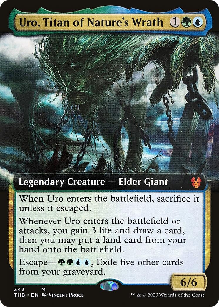 Uro Titan of Nature’s Wrath (Extended Art) (343) [THB] - MTG Single