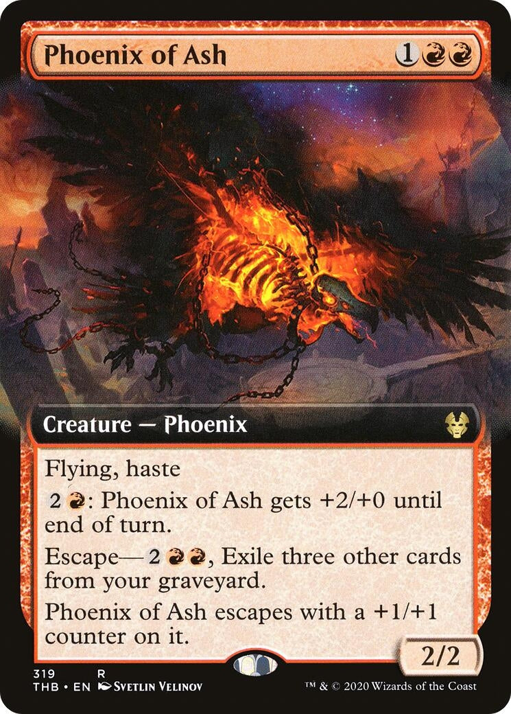 Phoenix of Ash (Extended Art) (319) [THB] - MTG Single