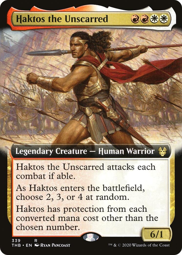 Haktos the Unscarred (Extended Art) (339) [THB] - MTG Single