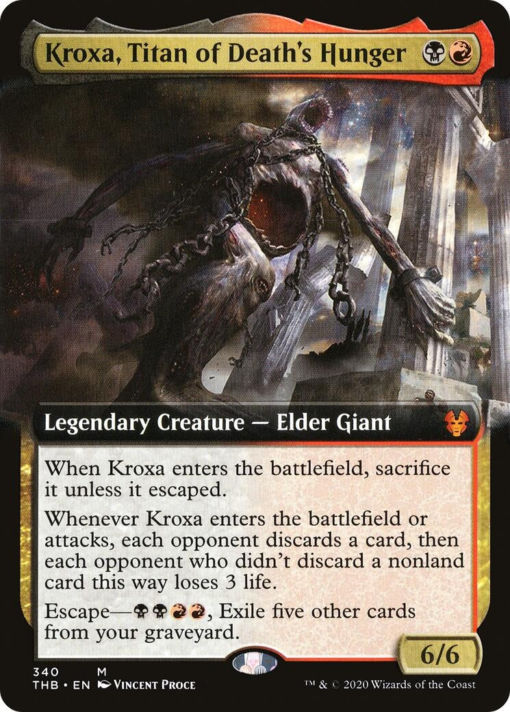 Kroxa Titan of Death’s Hunger (Extended Art) (340) [THB] - MTG Single