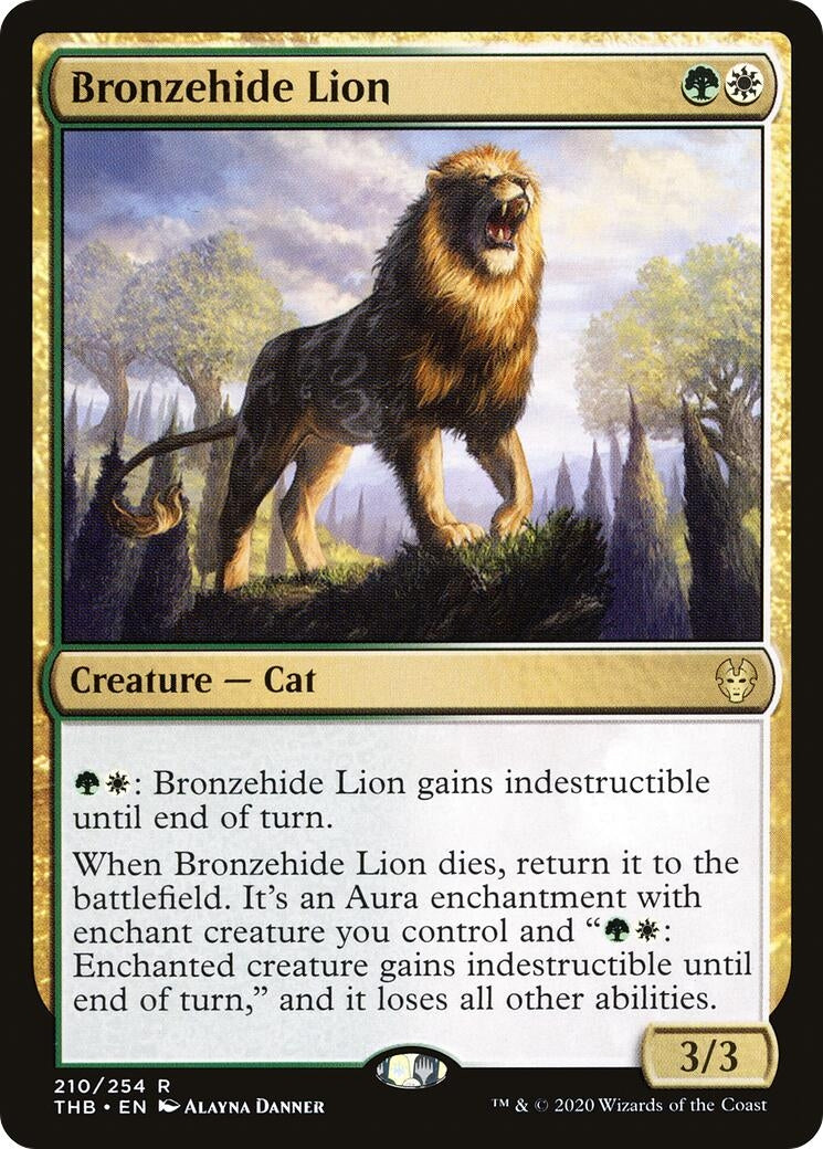 Bronzehide Lion (210) [THB] - MTG Single