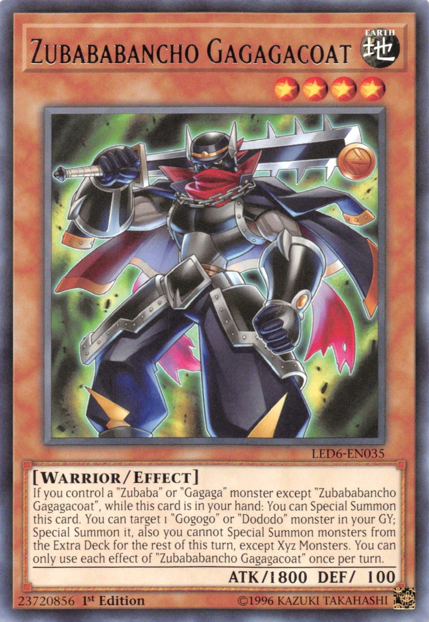 Zubababancho Gagagacoat (6035) (LED6) - YuGiOh Single