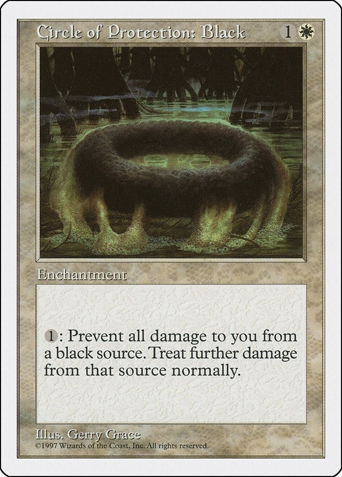 Circle of Protection: Black [5ED] - MTG Single