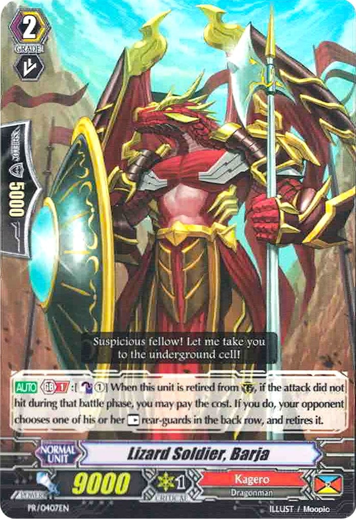Lizard Soldier Barja (407) [PR] - Cardfight Vanguard Single