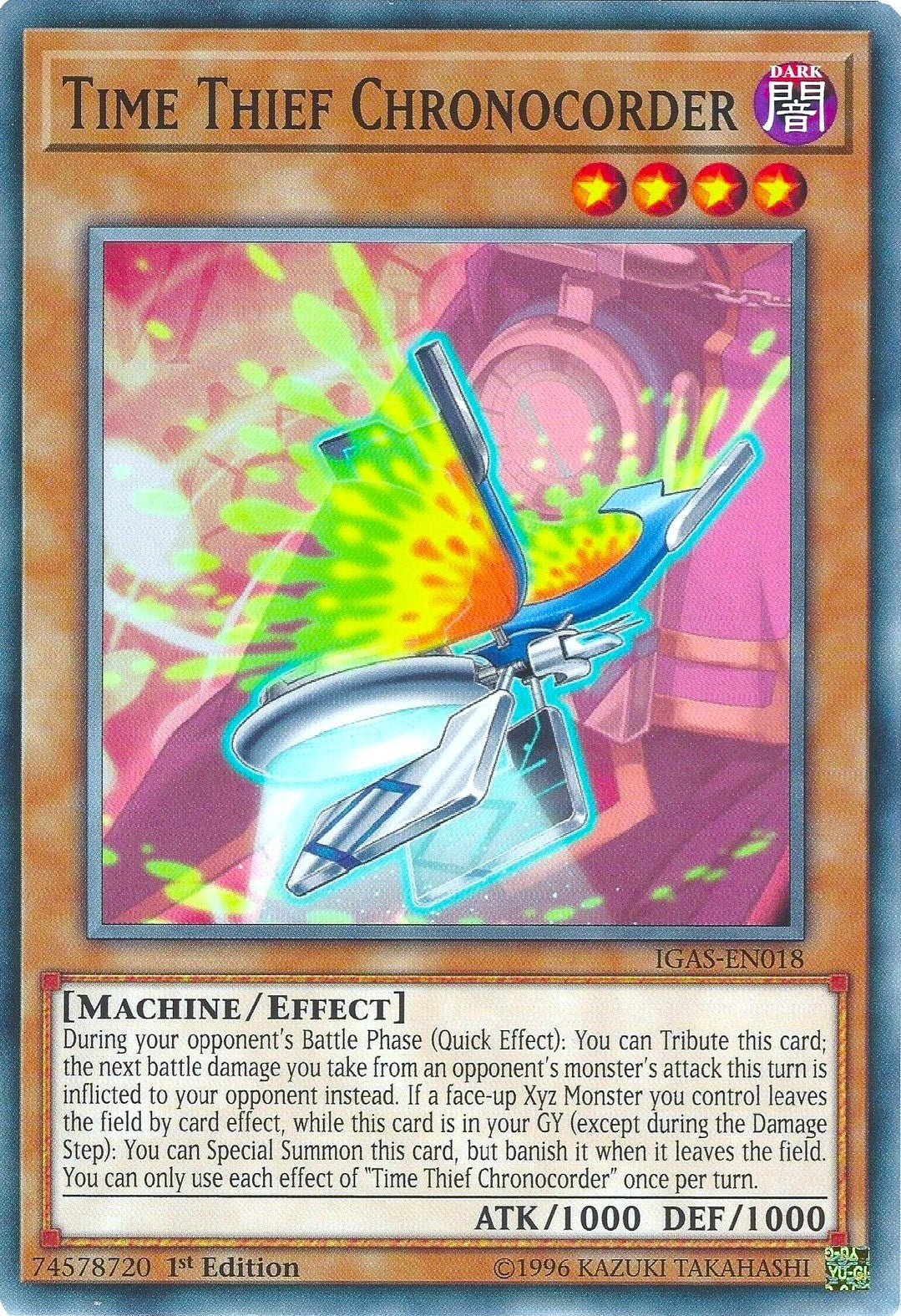 Time Thief Chronocorder (18) (IGAS) - YuGiOh Single
