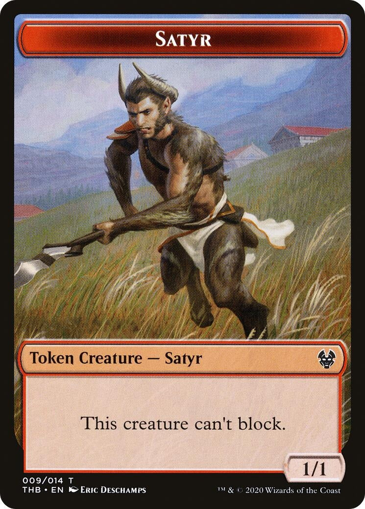 Satyr // Gold Double-sided Token (0) [THB] - MTG Single