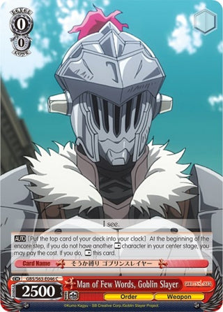 Man of Few Words Goblin Slayer (63046) [GBS/S63] - Weiss Schwarz Single