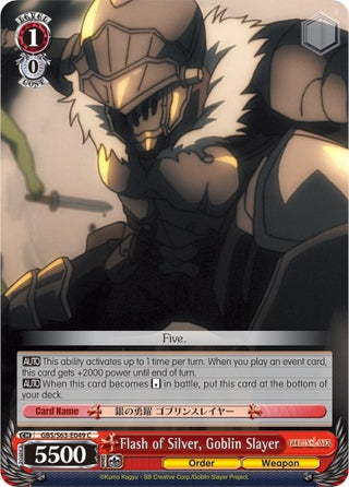 Flash of Silver Goblin Slayer (63049) [GBS/S63] - Weiss Schwarz Single