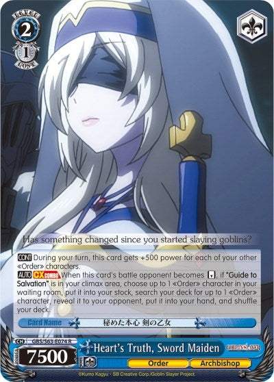 Heart’s Truth Sword Maiden (63074) [GBS/S63] - Weiss Schwarz Single