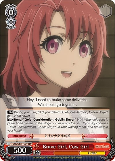 Brave Girl Cow Girl (6301) [GBS/S63] - Weiss Schwarz Single
