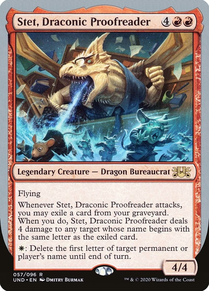 Stet Draconic Proofreader (57) [UND] - MTG Single