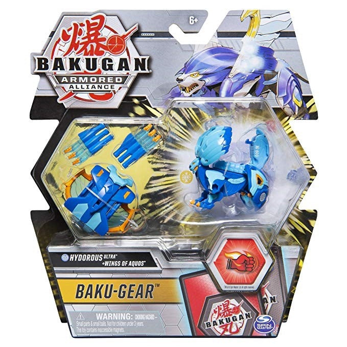 Bakugan Ultra 3-inch Tall Collectible Action Figure - Hydorous with Transforming Baku-Gear [AL] - Bakugan TCG Sealed