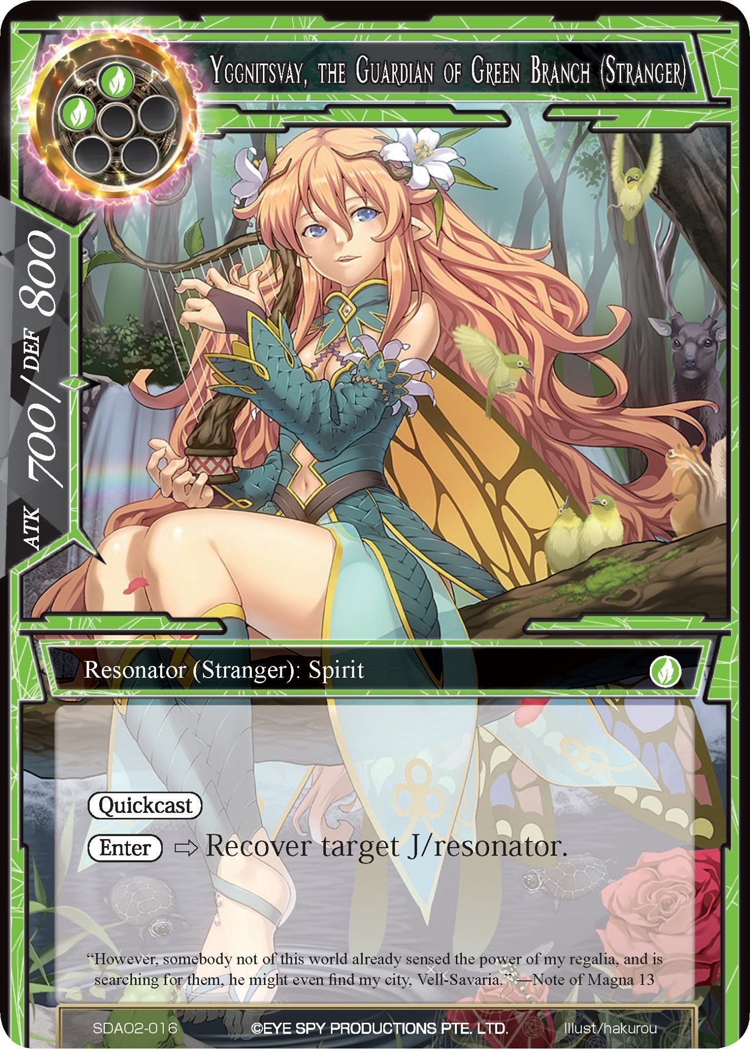 Yggnitsvay the Guardian of Green Branch (Stranger) (2016) [AOSD2] - Force of Will Single
