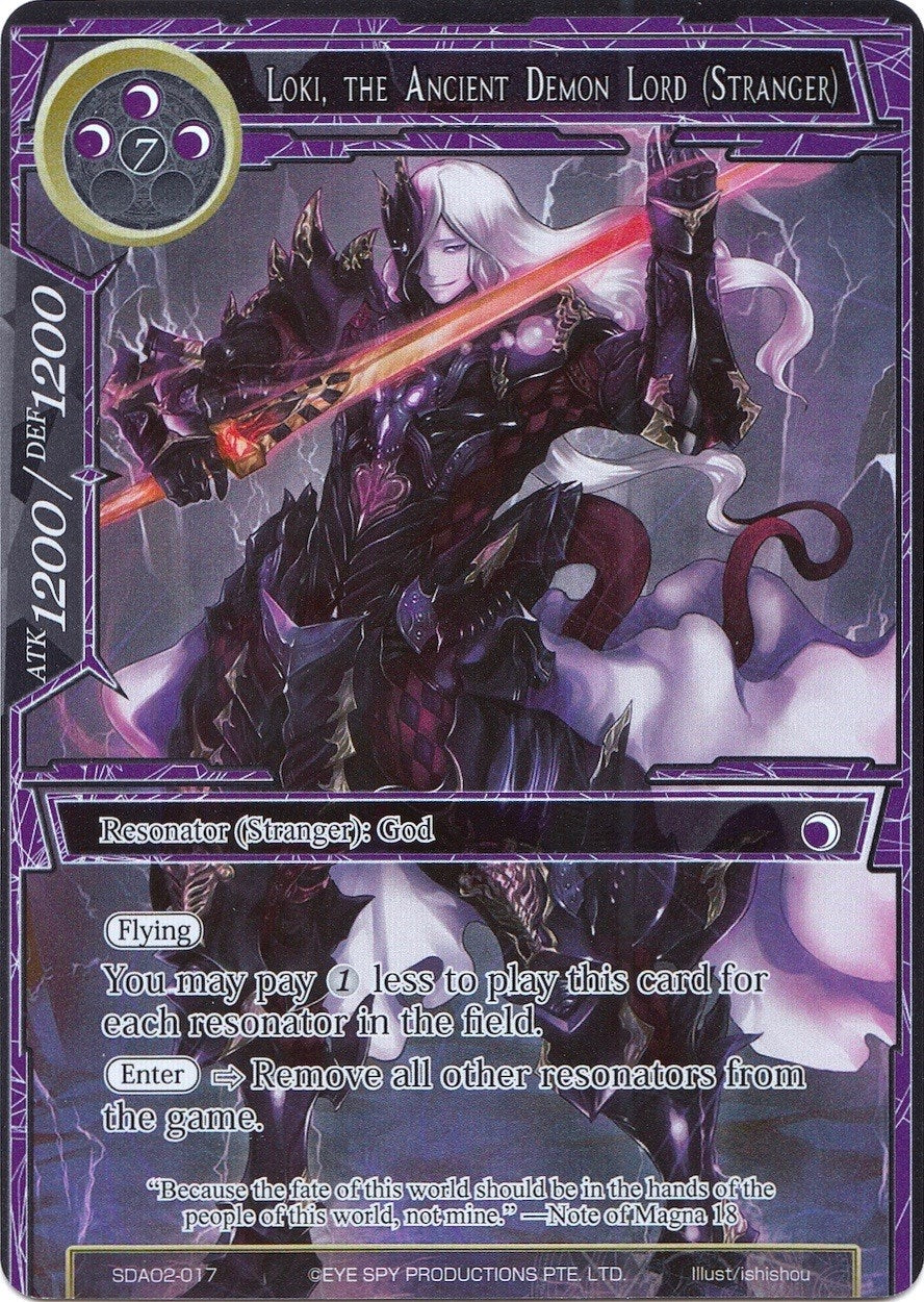 Loki the Ancient Demon Lord (Stranger) (Full Art) (2017) [AOSD2] - Force of Will Single