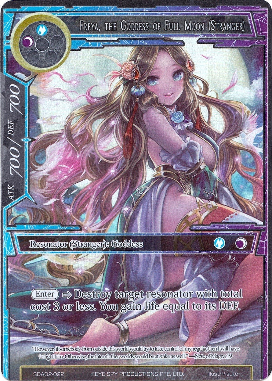 Freya the Goddess of Full Moon (Stranger) (Full Art) (2022) [AOSD2] - Force of Will Single