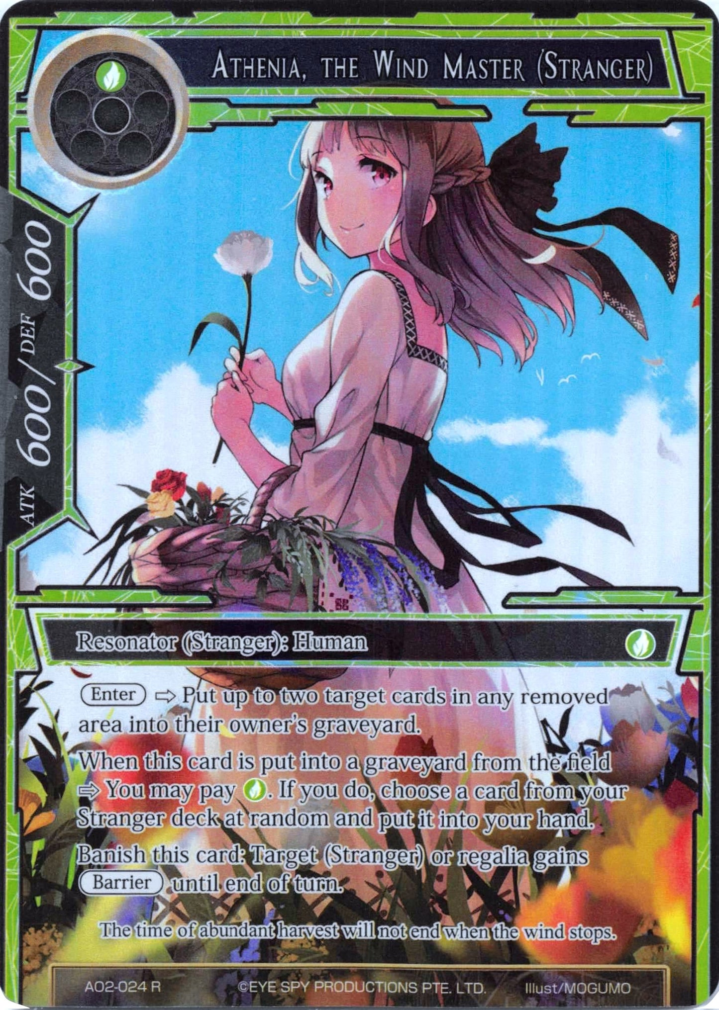 Athenia the Wind Master (Stranger) (Full Art) (2024) [AO2] - Force of Will Single