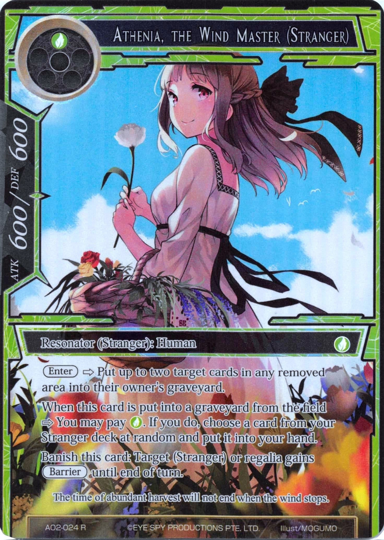 Athenia the Wind Master (Stranger) (Full Art) (2024) [AO2] - Force of Will Single