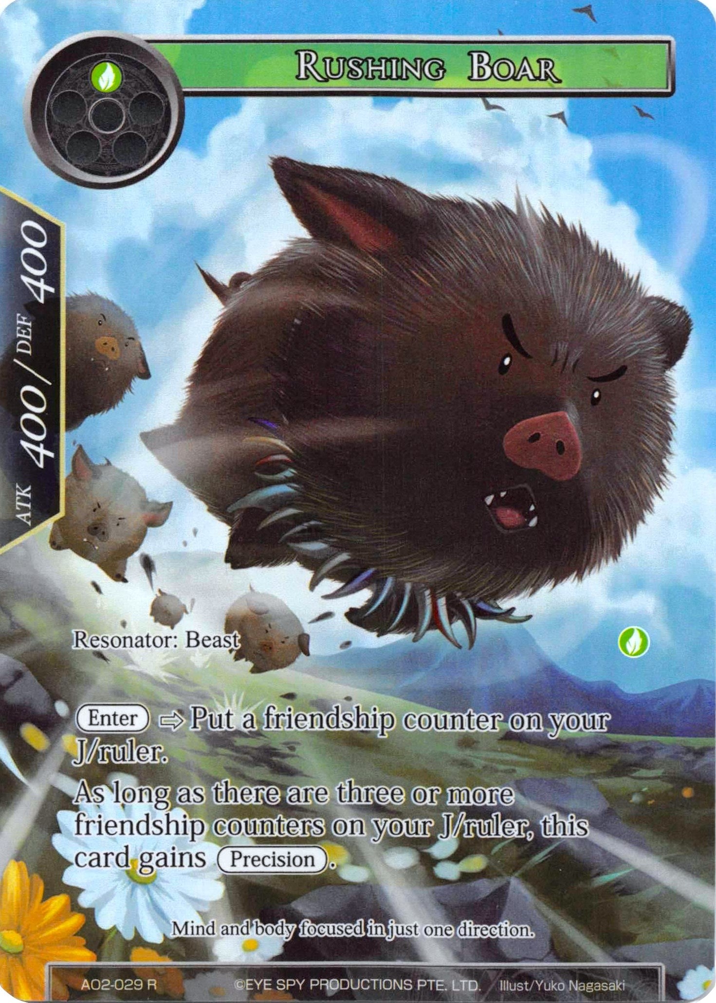 Rushing Boar (Full Art) (2029) [AO2] - Force of Will Single