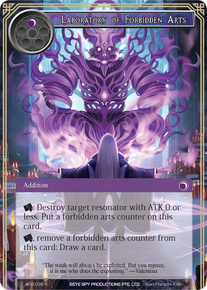 Laboratory of Forbidden Acts (2036) [AO2] - Force of Will Single
