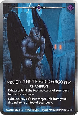 Ergon the Tragic Gargoyle (Regular Art Silver Metal Prize Card) (9) [PR] - Argent Saga TCG Single