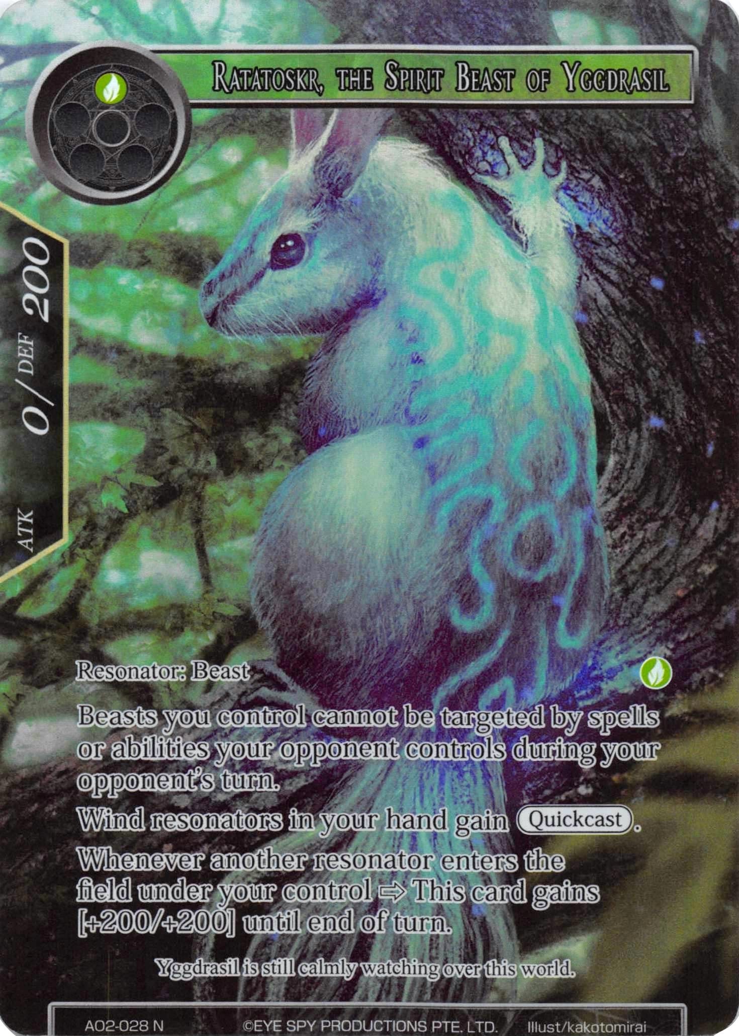 Ratatoskr the Spirit Beast of Yggdrasil (Full Art) (2028) [AO2] - Force of Will Single