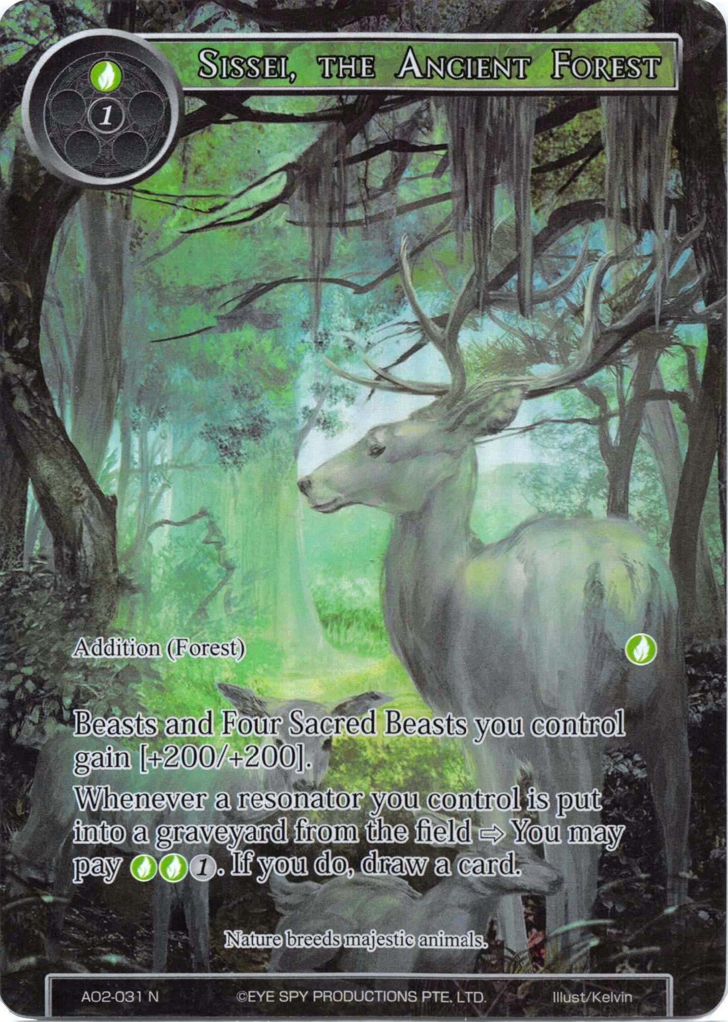 Sissei the Ancient Forest (Full Art) (2031) [AO2] - Force of Will Single