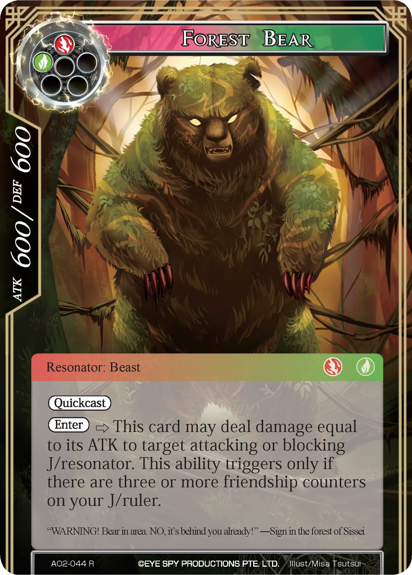 Forest Bear (2044) [AO2] - Force of Will Single