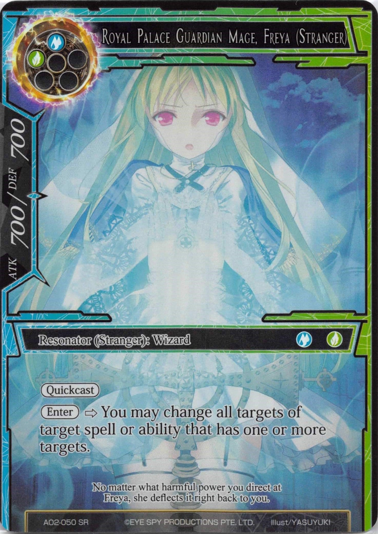 Royal Palace Guardian Mage Freya (Stranger) (Full Art) (2050) [AO2] - Force of Will Single