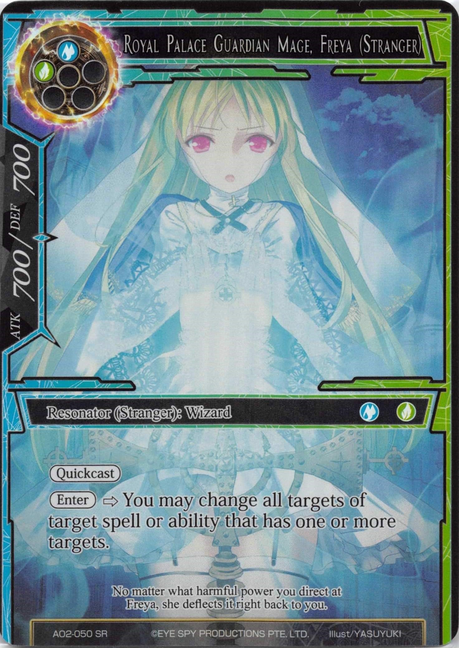 Royal Palace Guardian Mage Freya (Stranger) (Full Art) (2050) [AO2] - Force of Will Single