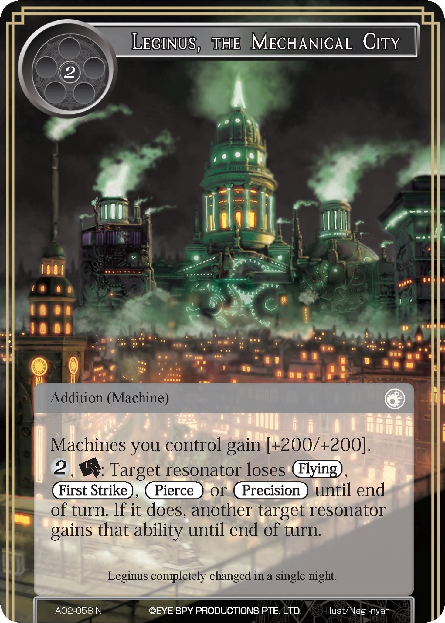 Leginus the Mechanical City (2058) [AO2] - Force of Will Single