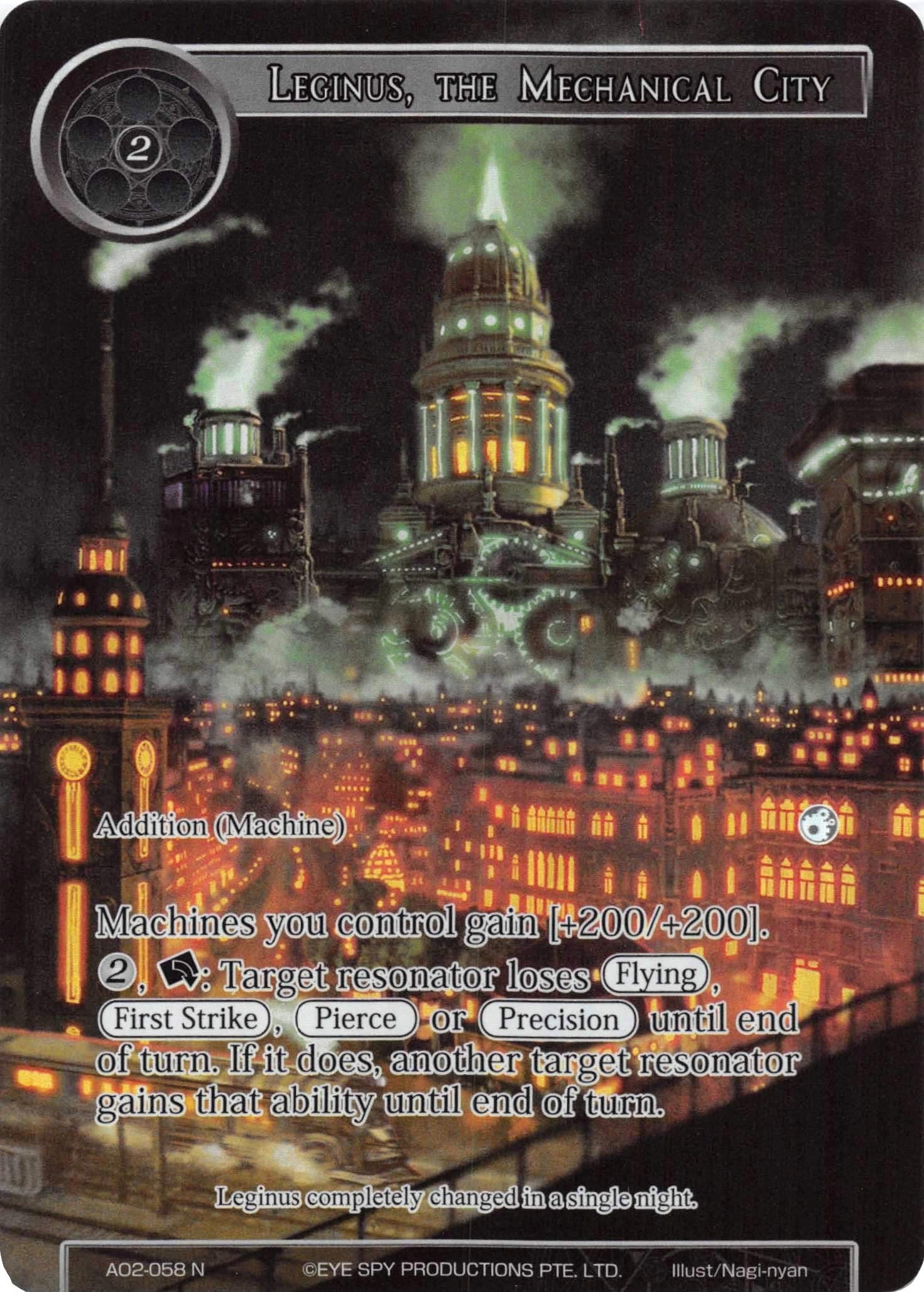 Leginus the Mechanical City (Full Art) (2058) [AO2] - Force of Will Single