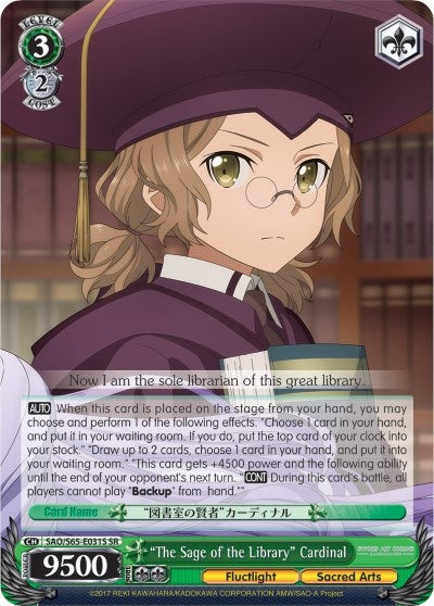 ’The Sage of the Library’ Cardinal (SR) (65031) [SAO/S65] - Weiss Schwarz Single