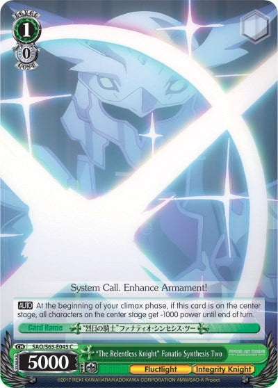 ’The Relentless Knight’ Fanatio Synthesis Two (65045) [SAO/S65] - Weiss Schwarz Single