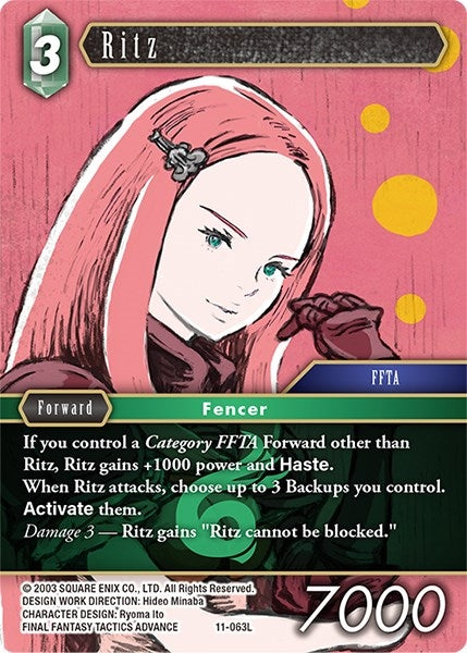 Ritz (11) [OP11] - Final Fantasy TCG Single