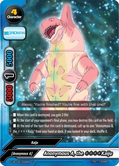 Anonymous A the * * * * Kaiju (50046) [S-UB-C05] - Future Card BuddyFight Single