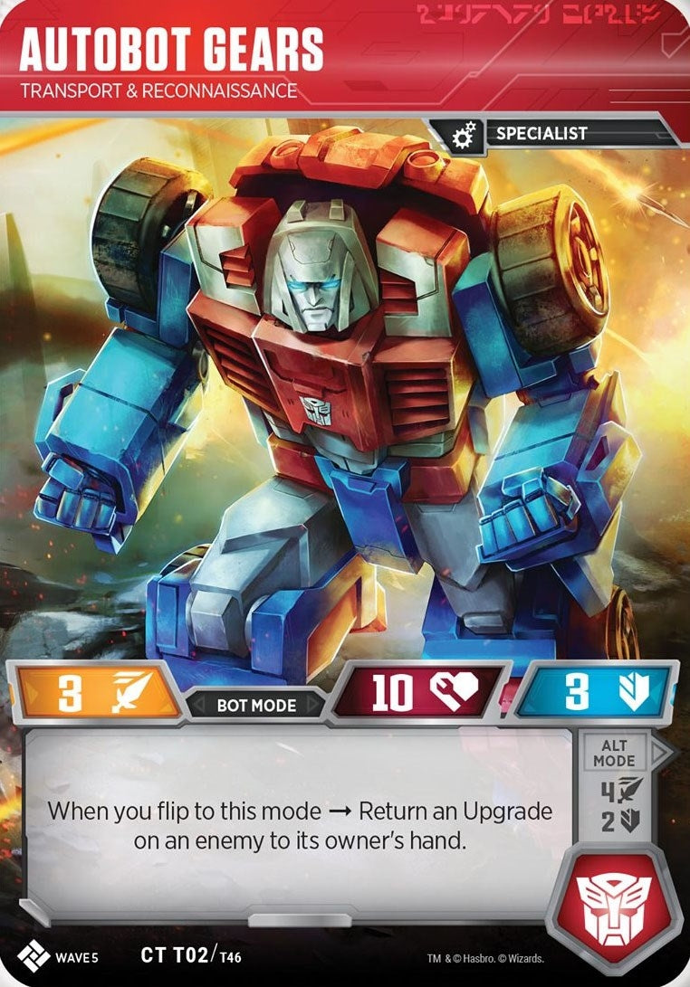 Autobot Gears - Transport & Reconnaissance (2) [TMA] - Transformers TCG Single