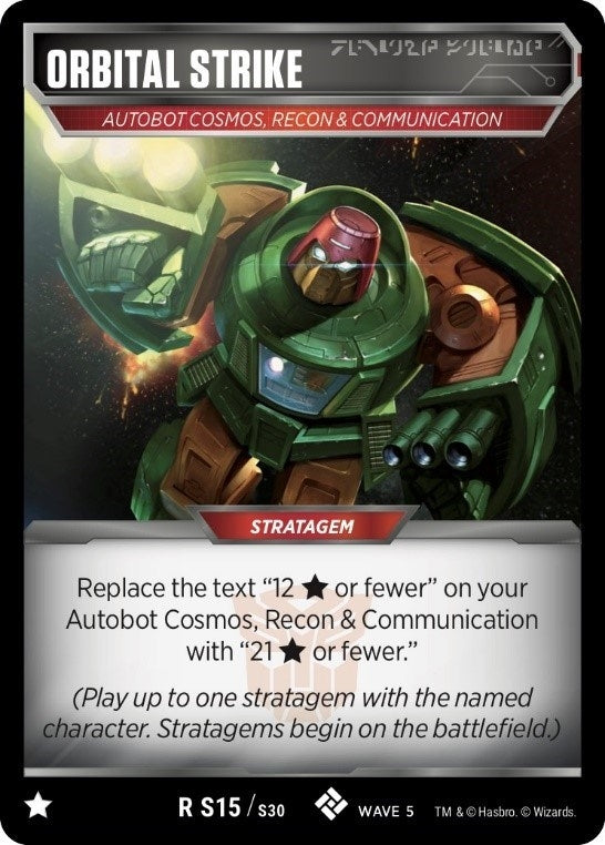 Orbital Strike (15) [TMA] - Transformers TCG Single