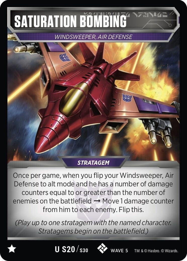 Saturation Bombing (20) [TMA] - Transformers TCG Single