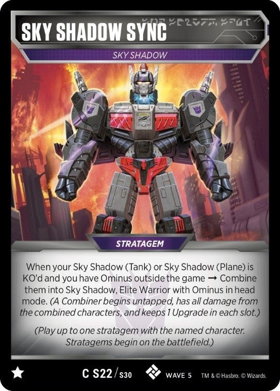Sky Shadow Sync (22) [TMA] - Transformers TCG Single