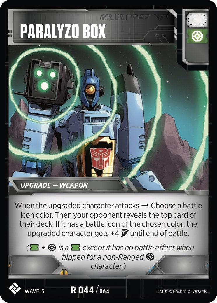 Paralyzo Box (44) [TMA] - Transformers TCG Single