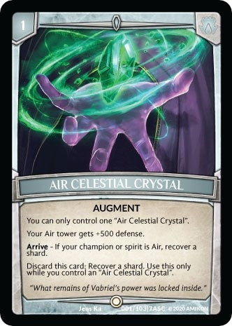 Air Celestial Crystal (1) [ASC] - Argent Saga TCG Single