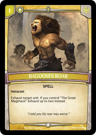 Bagoom’s Roar (10) [ASC] - Argent Saga TCG Single