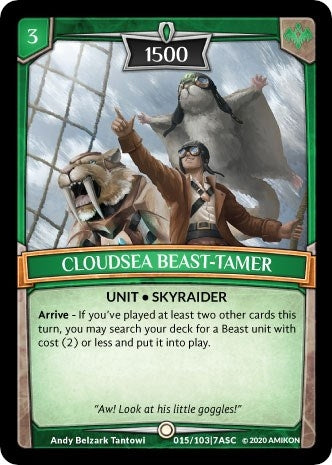 Cloudsea Beast-Tamer (15) [ASC] - Argent Saga TCG Single