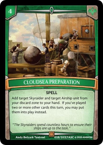 Cloudsea Preparation (18) [ASC] - Argent Saga TCG Single