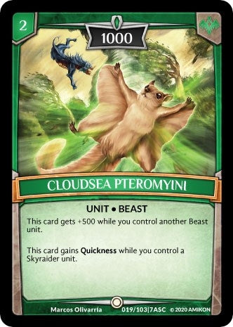 Cloudsea Pteromyini (19) [ASC] - Argent Saga TCG Single