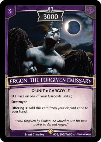 Ergon the Forgiven Emissary (33) [ASC] - Argent Saga TCG Single