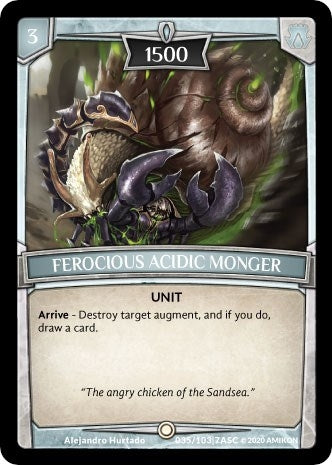 Ferocious Acidic Monger (35) [ASC] - Argent Saga TCG Single