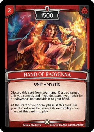 Hand of Raoyenna (45) [ASC] - Argent Saga TCG Single