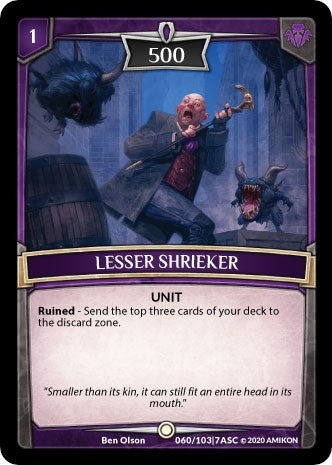 Lesser Shrieker (60) [ASC] - Argent Saga TCG Single